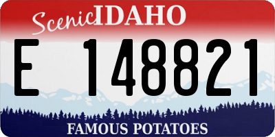ID license plate E148821