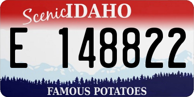 ID license plate E148822