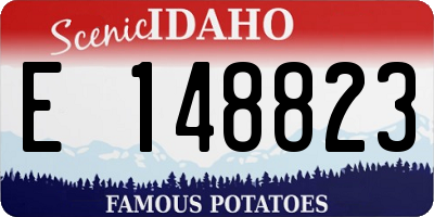 ID license plate E148823