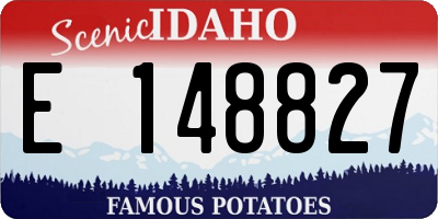 ID license plate E148827