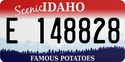 ID license plate E148828