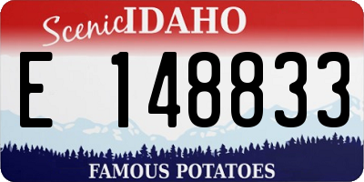 ID license plate E148833