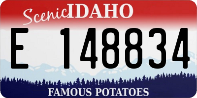 ID license plate E148834