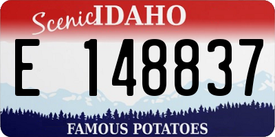 ID license plate E148837