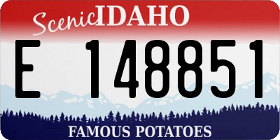 ID license plate E148851