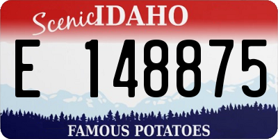 ID license plate E148875