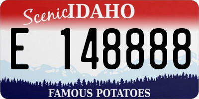 ID license plate E148888