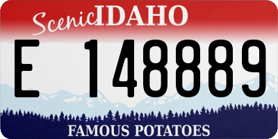 ID license plate E148889