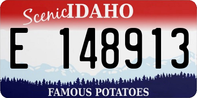 ID license plate E148913