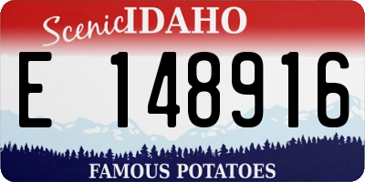ID license plate E148916