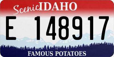 ID license plate E148917