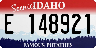 ID license plate E148921
