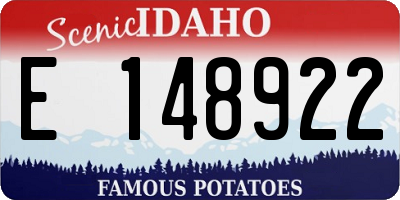 ID license plate E148922