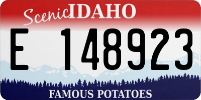 ID license plate E148923