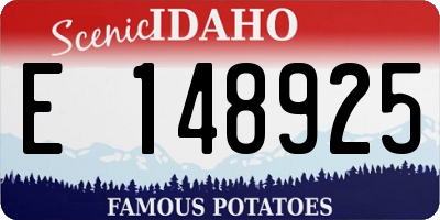 ID license plate E148925