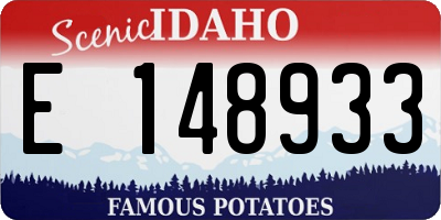 ID license plate E148933