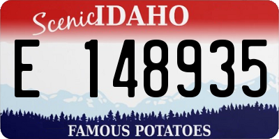 ID license plate E148935