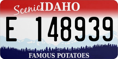 ID license plate E148939