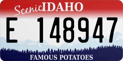 ID license plate E148947