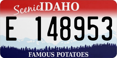ID license plate E148953
