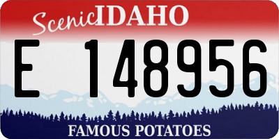 ID license plate E148956