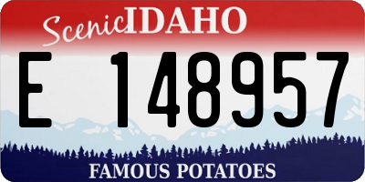 ID license plate E148957