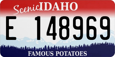 ID license plate E148969