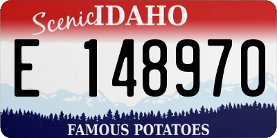 ID license plate E148970