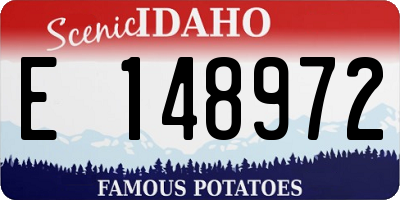 ID license plate E148972