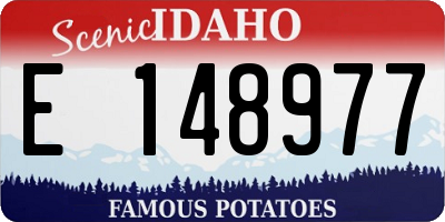 ID license plate E148977