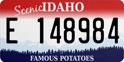 ID license plate E148984