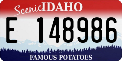 ID license plate E148986