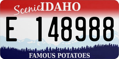 ID license plate E148988