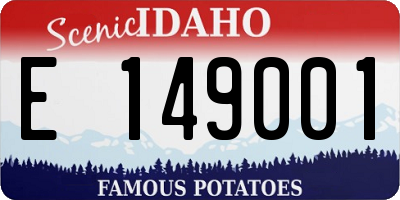 ID license plate E149001