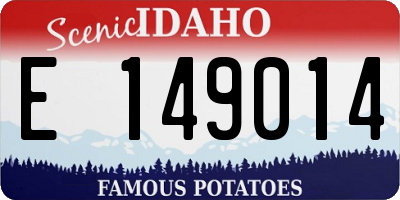 ID license plate E149014