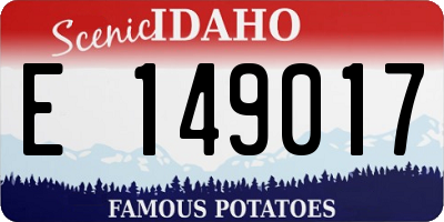 ID license plate E149017