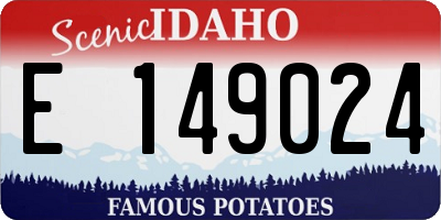 ID license plate E149024