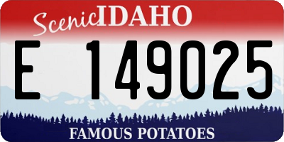 ID license plate E149025