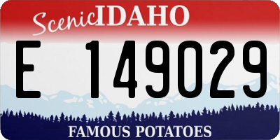 ID license plate E149029