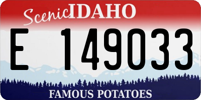 ID license plate E149033