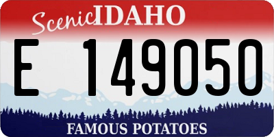ID license plate E149050