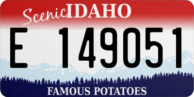 ID license plate E149051