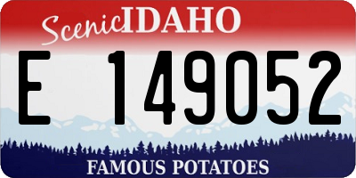 ID license plate E149052