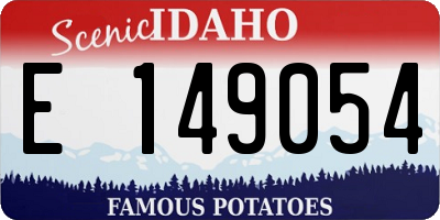 ID license plate E149054