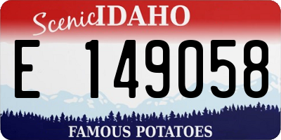 ID license plate E149058