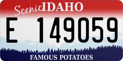 ID license plate E149059