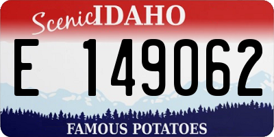 ID license plate E149062