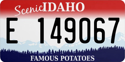 ID license plate E149067