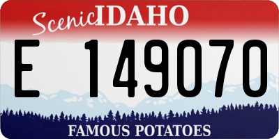 ID license plate E149070