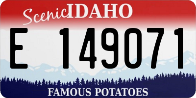 ID license plate E149071